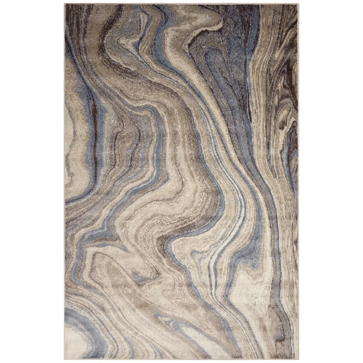 Trans-Ocean ARIANA Indoor Power Loomed Polypropylene NonShed Areaa Rug  - Cool