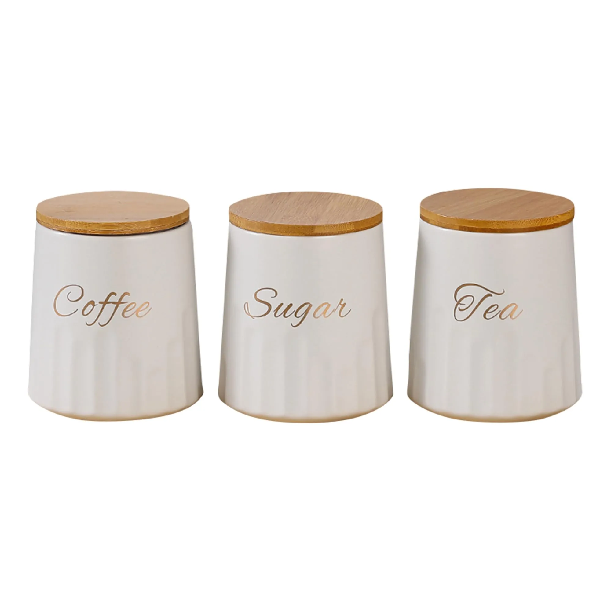 UMAI Ceramic Jars For Kitchen Storage With Bamboo Lids And Tray | Airtight Kitchen Containers Set | Kitchen Accessories Items | Multipurpose Jars For Pickles Dry Fruits Nuts Pulses | 650ml | Pack of 3