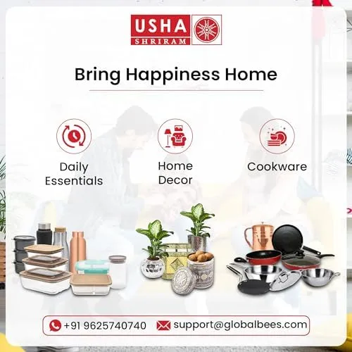 USHA SHRIRAM Ceramic Jars (800 ml) Container For Kitchen Storage Box | Spice Jars For Kitchen | Kitchen Jars & Containers Set With Lid | Air Tight Jars & Containers For Storage | Green