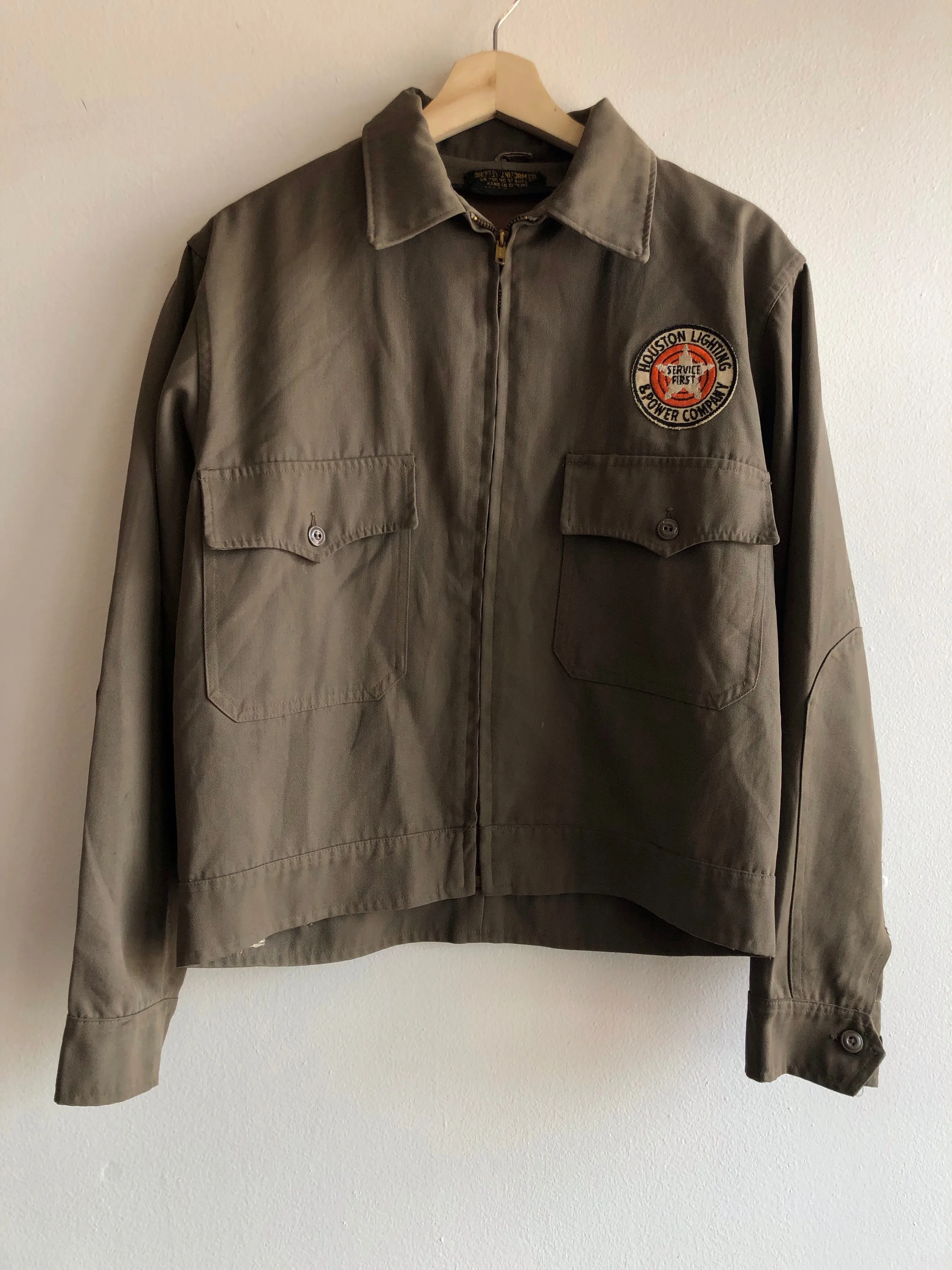 Vintage 1940s Houston Lighting and Power Work Jacket