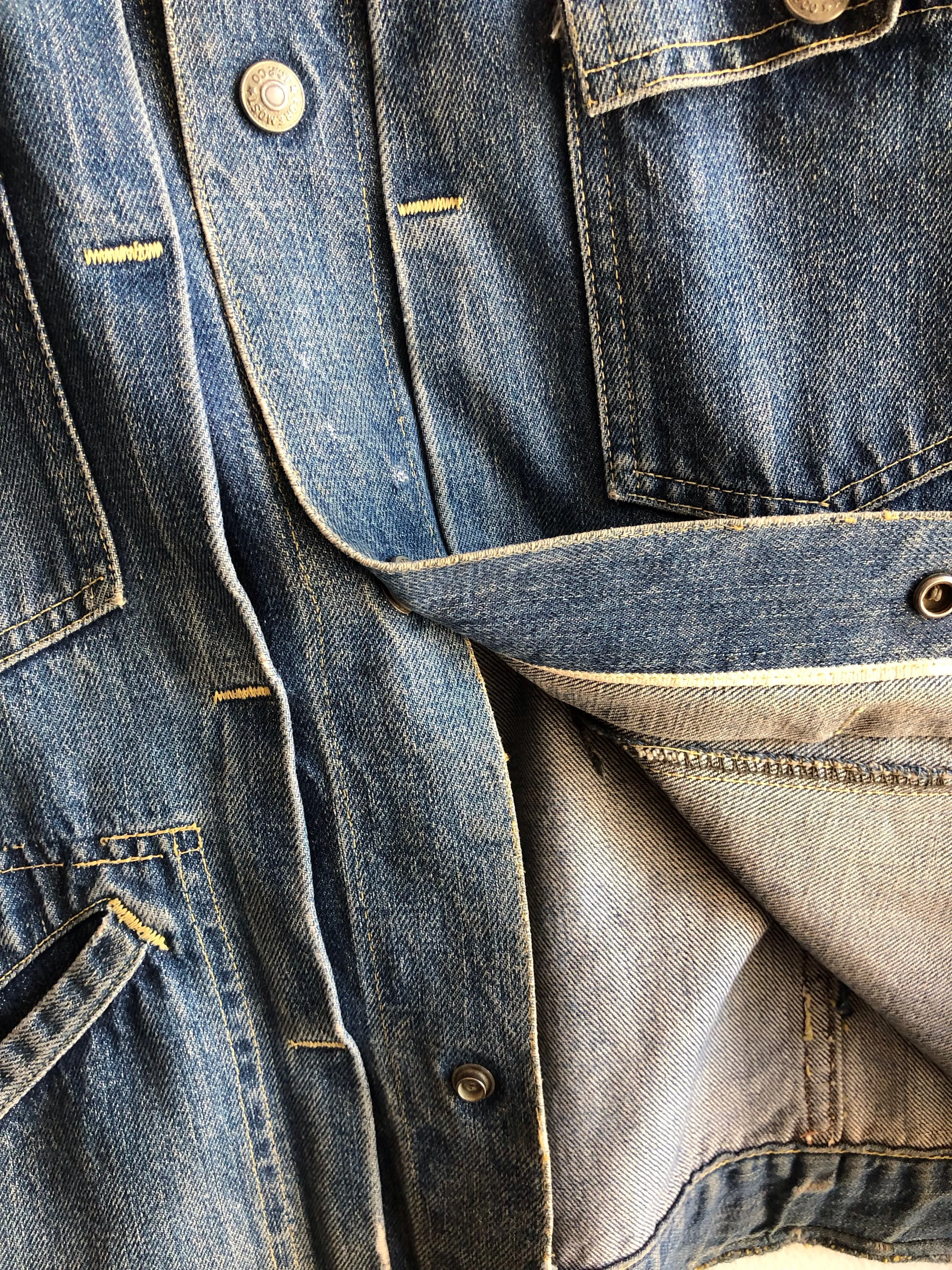 Vintage 1950/1960s Foremost Snap Selvedge Denim Trucker Jacket