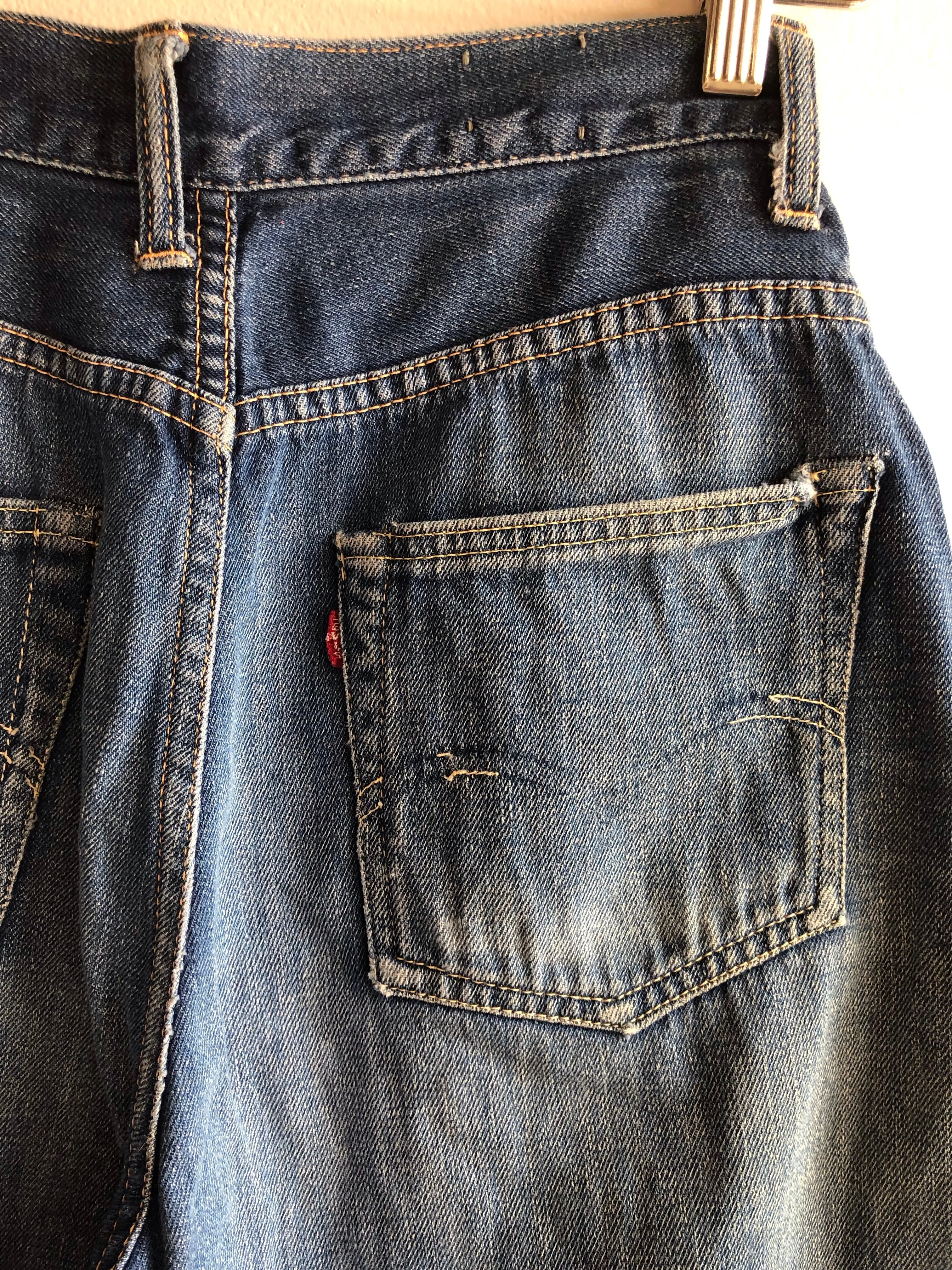 Vintage 1950s Levis Big E 701 Hidden Rivet Denim Jeans