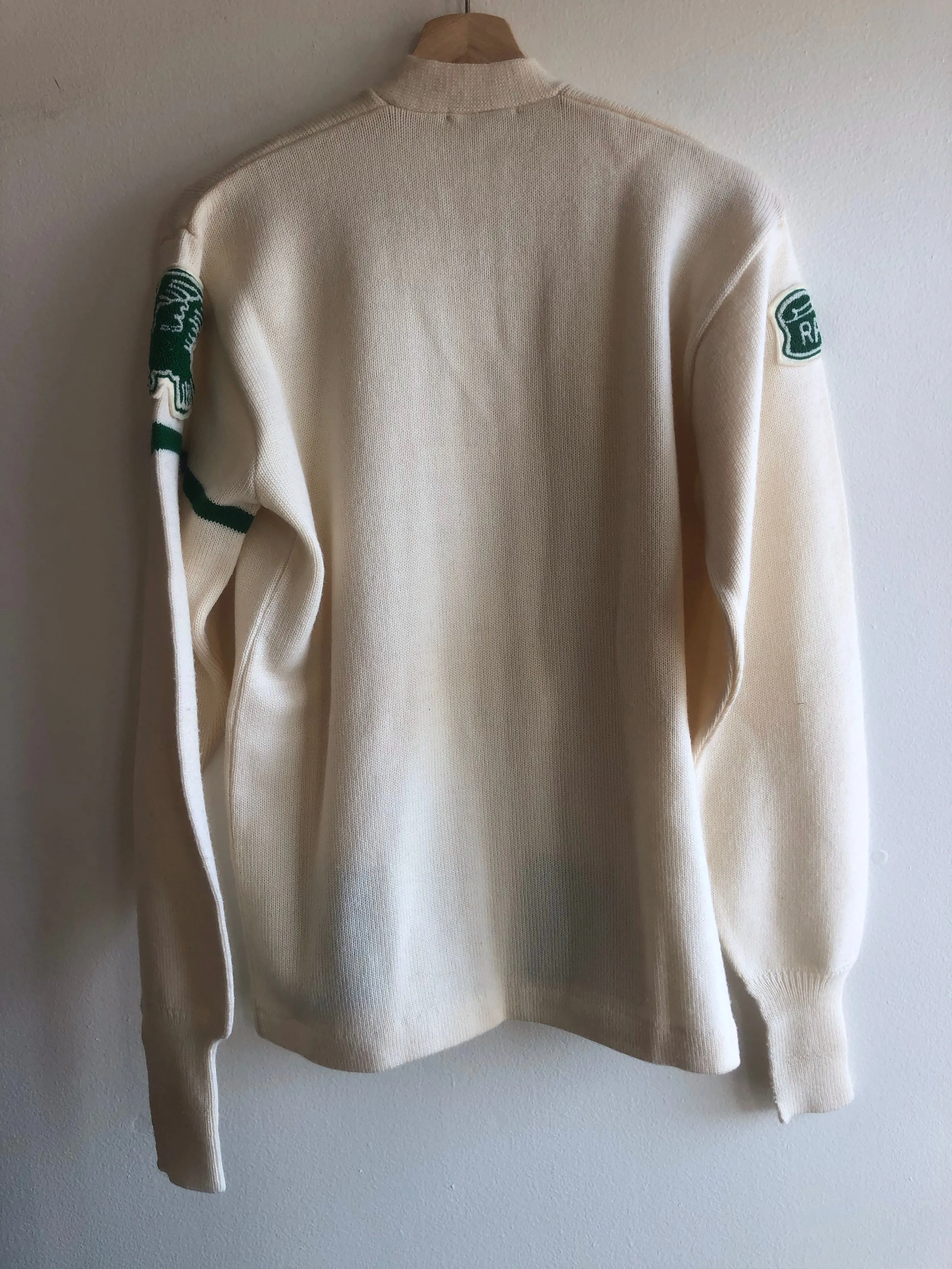 Vintage 1950s Peninsula High School  Varsity Sweater w/ Pockets