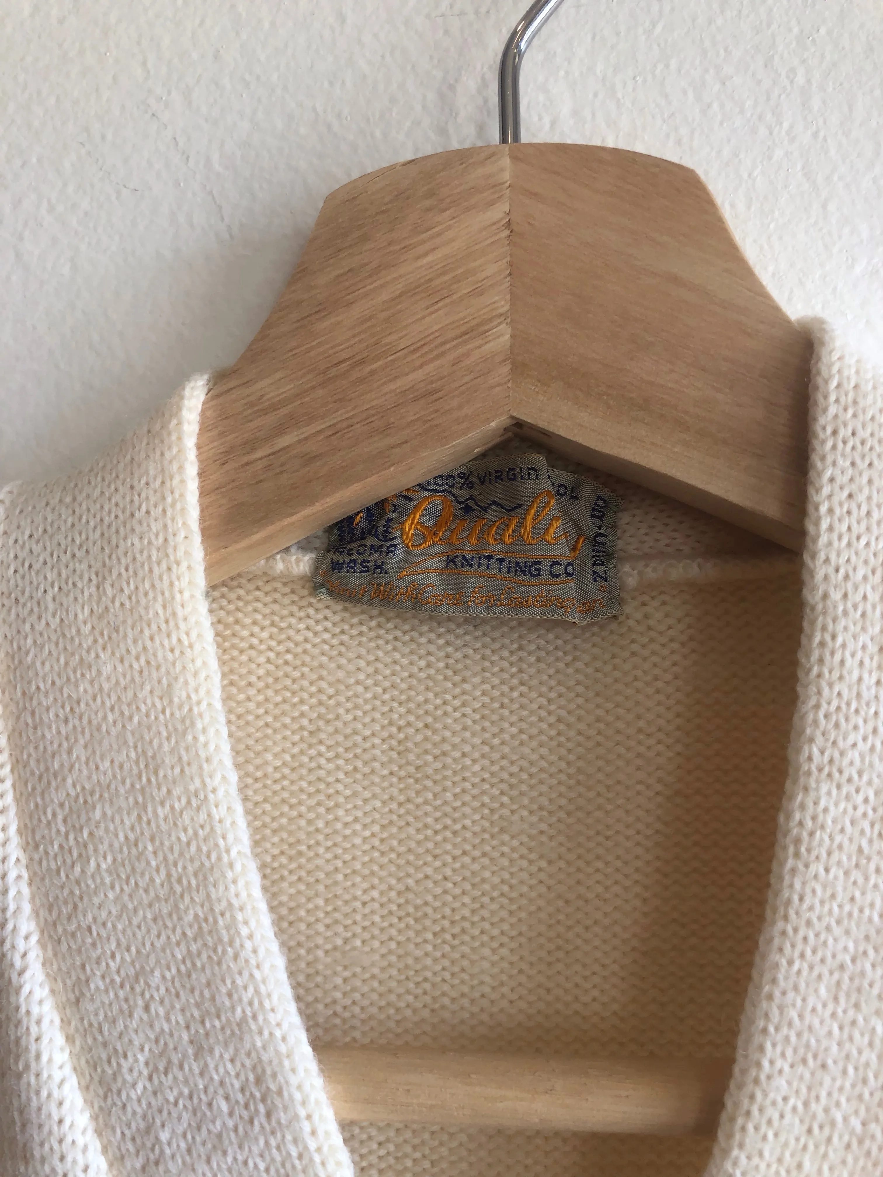 Vintage 1950s Peninsula High School  Varsity Sweater w/ Pockets