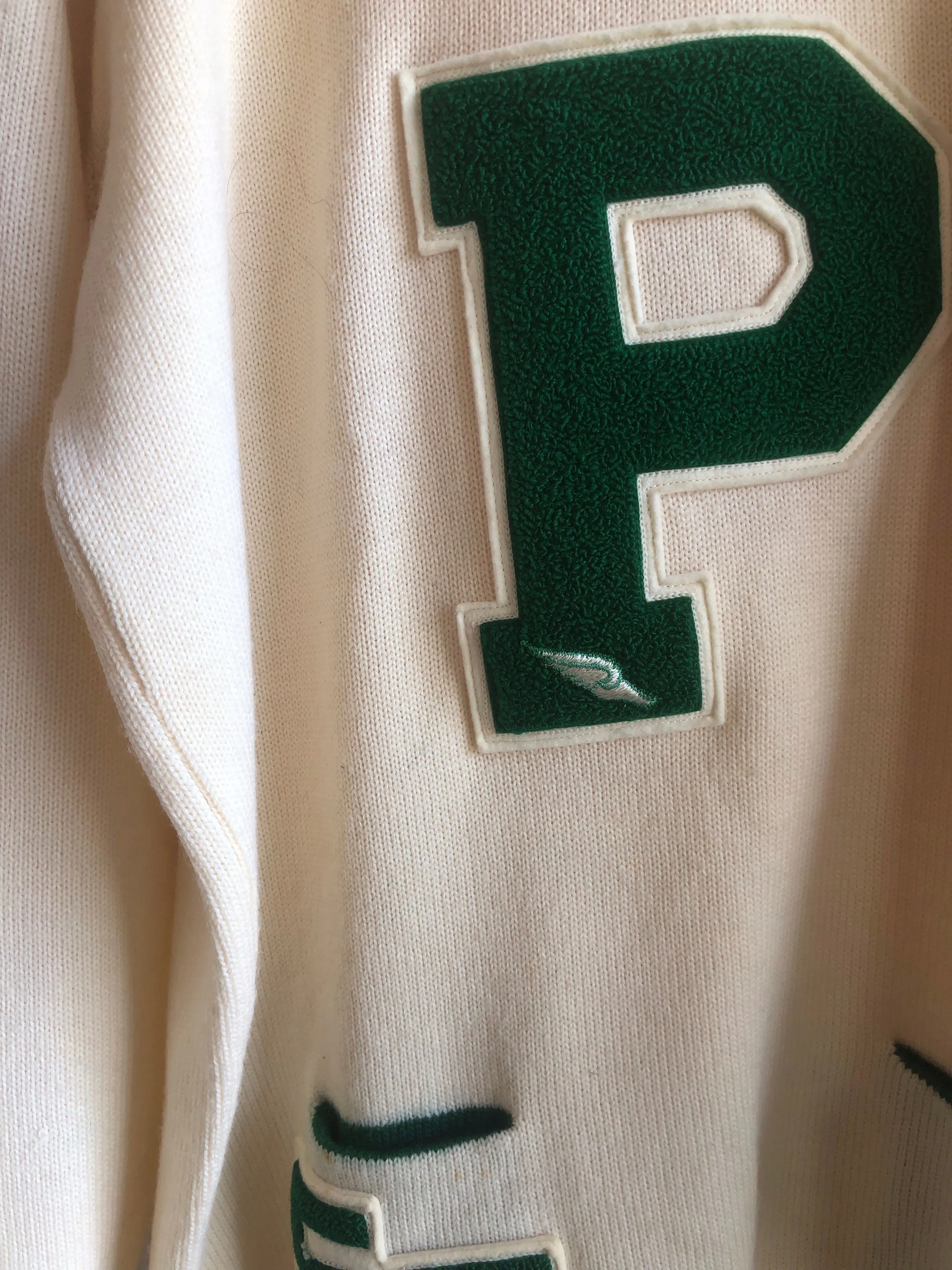 Vintage 1950s Peninsula High School  Varsity Sweater w/ Pockets