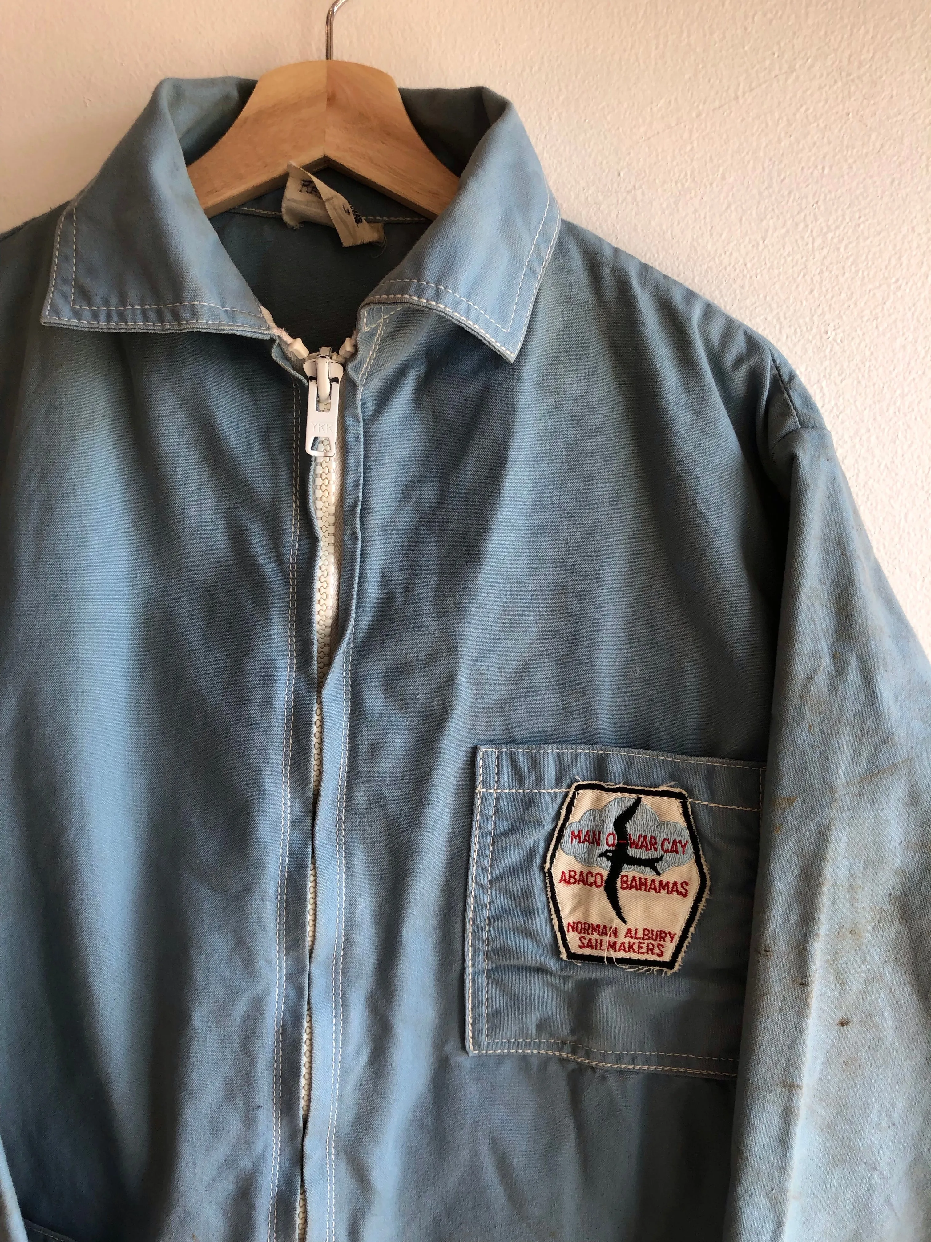 Vintage 1960s Man-O-War Sailmakers Boat Canvas Chore Jacket
