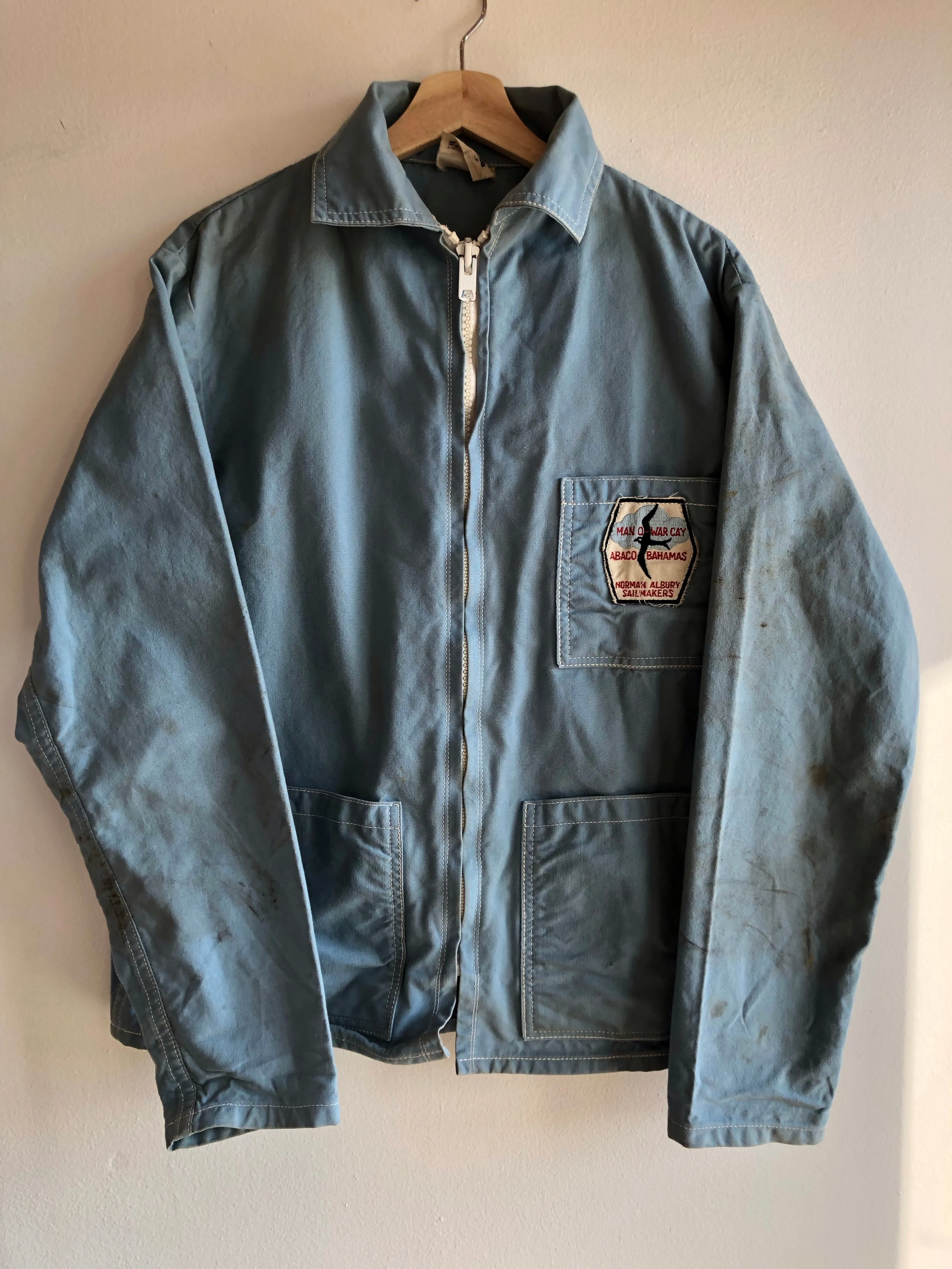 Vintage 1960s Man-O-War Sailmakers Boat Canvas Chore Jacket