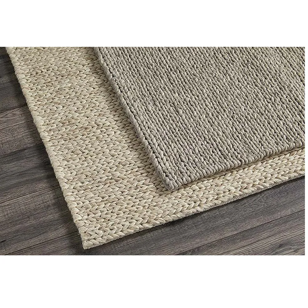 Walton & Co 80cm x 130cm Natural Plait Wool Rug