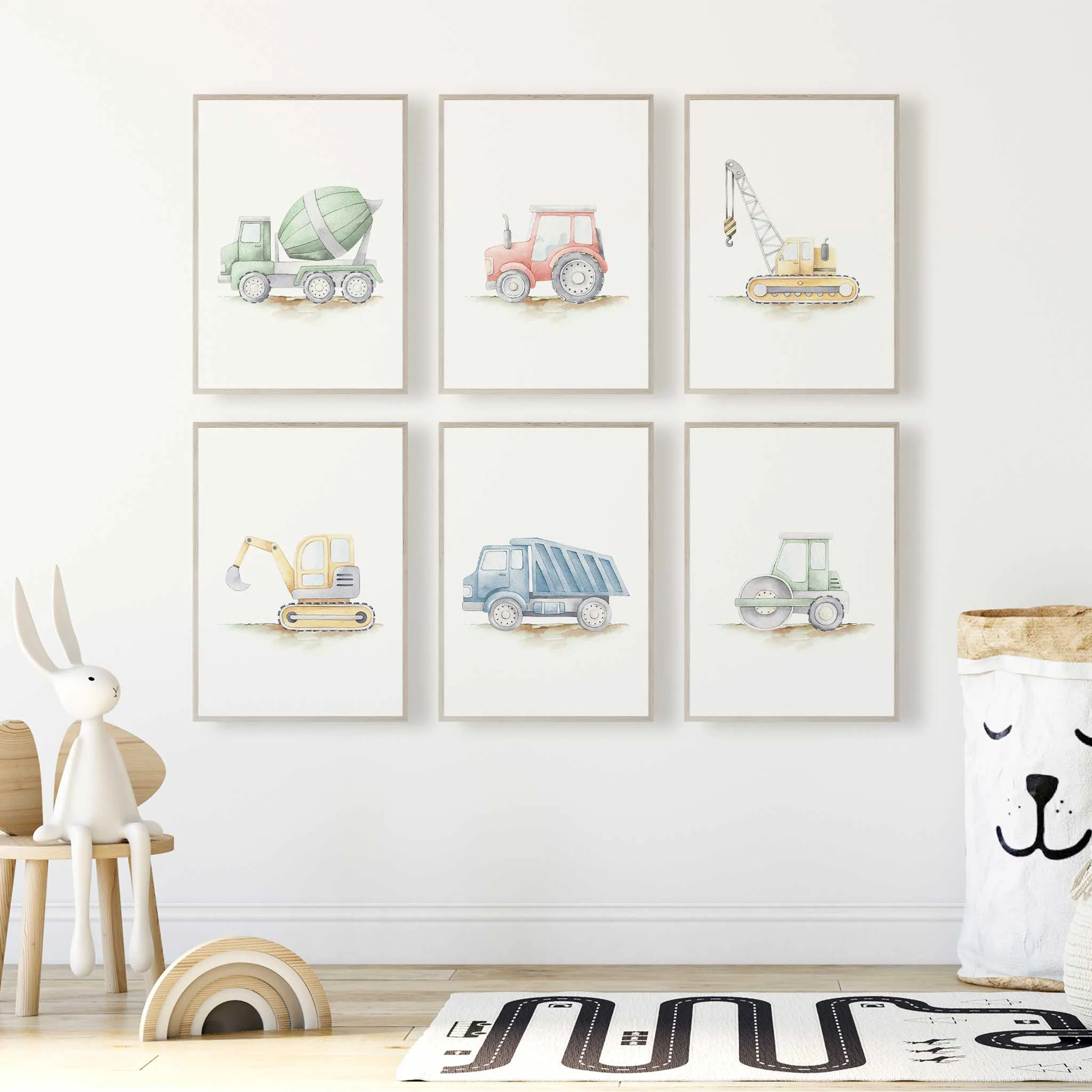 Watercolour Construction Prints