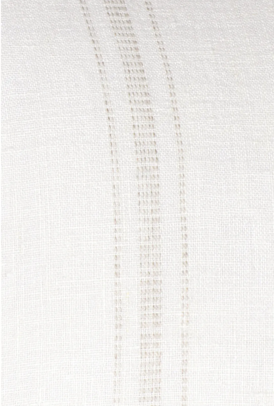 White with Beige Stripes Linen Pillows