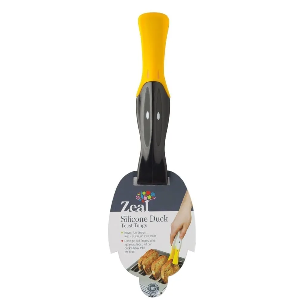 Zeal Duck Toast and Crumpet Tongs Black