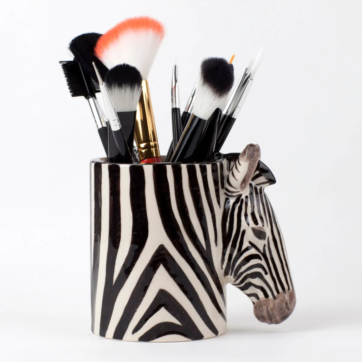 Zebra Pencil Pot by Quail Ceramics